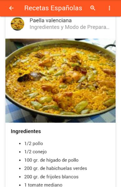 Recetas Españolas Screenshot 0