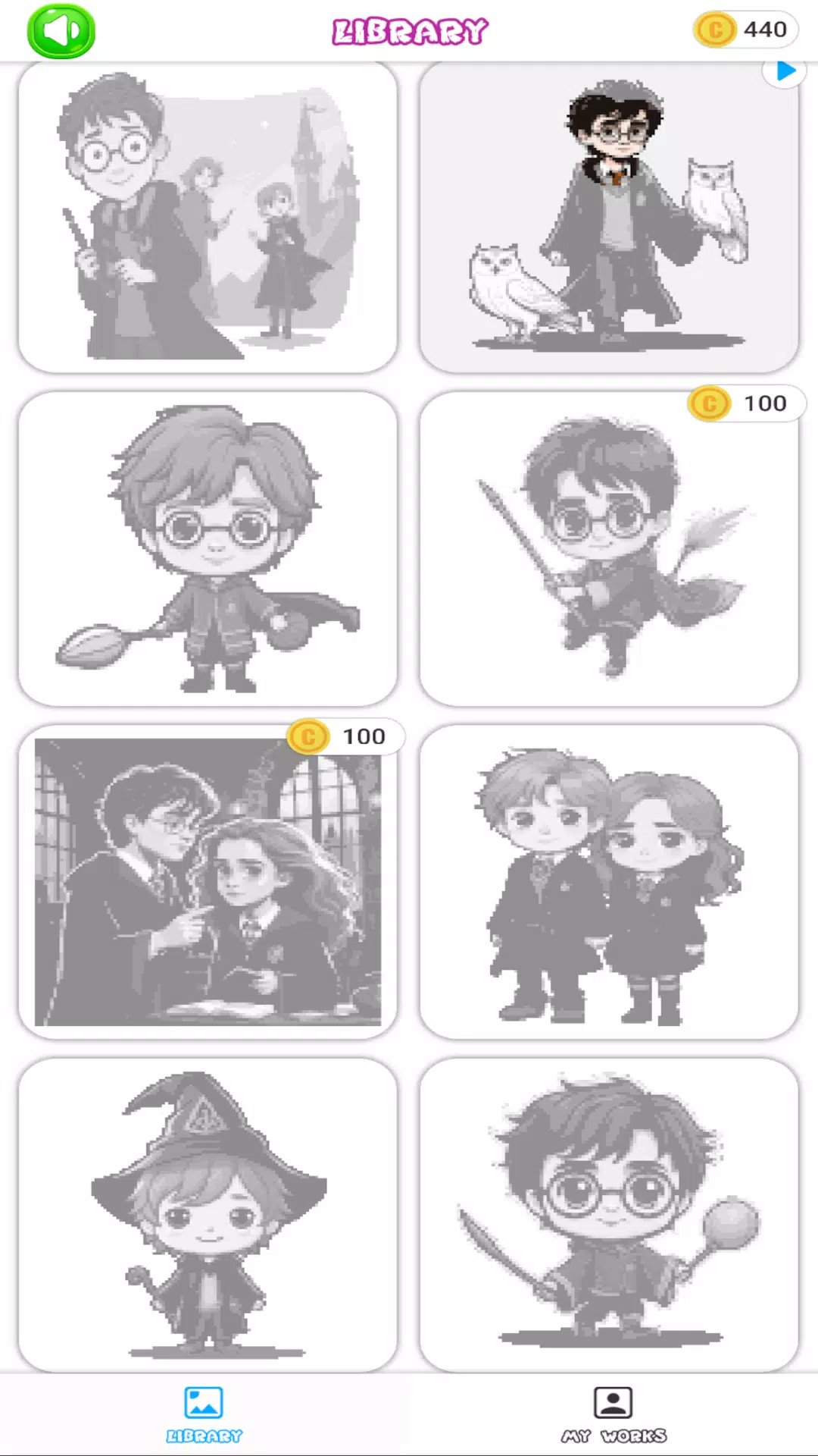 Hogwart Cartoon Pixel Art 스크린샷 3