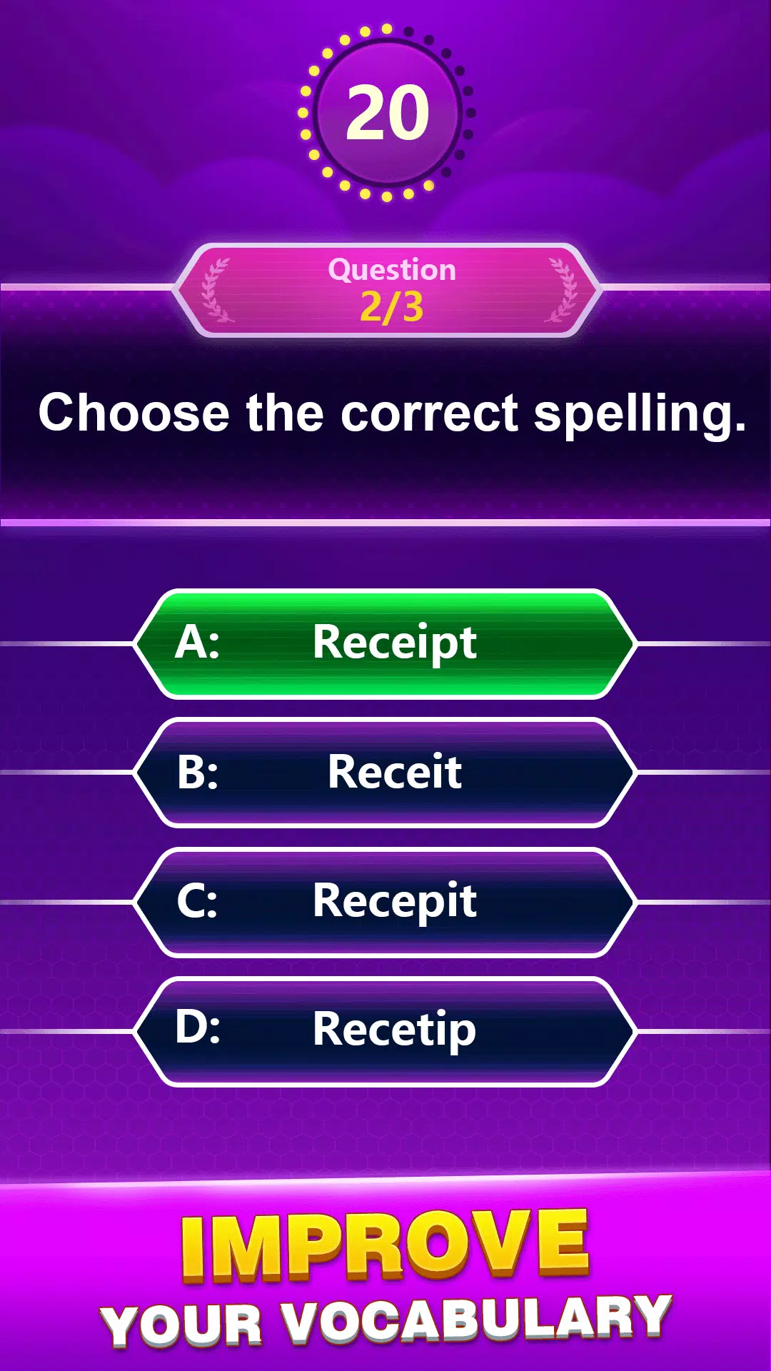 Spelling Quiz Schermafbeelding 3