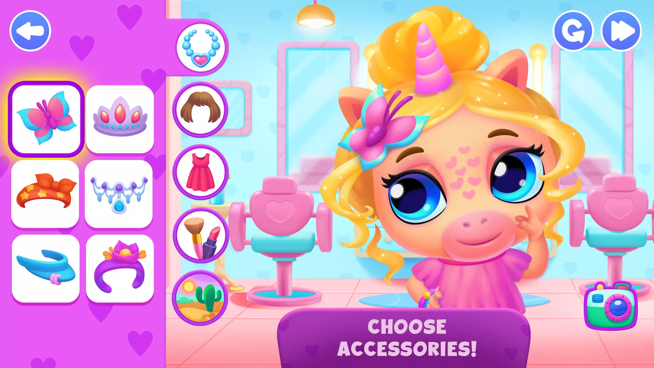 Unicorn Dress up games kids Скриншот 1