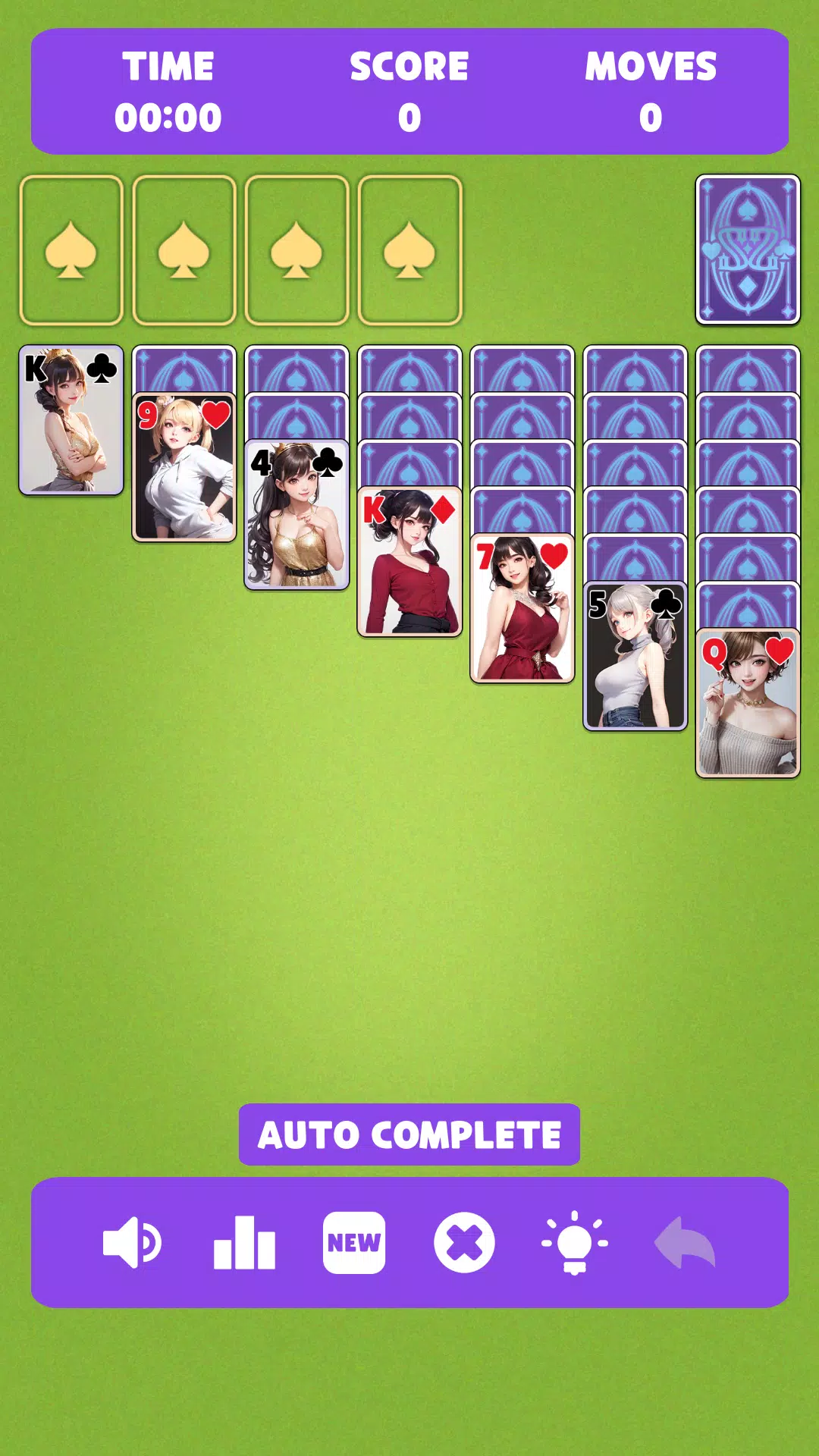 Sexy solitaire girls: ani card Скриншот 1