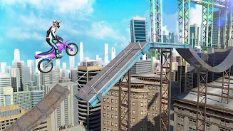 Bike Stunts 3D - Rooftop Chall Schermafbeelding 1