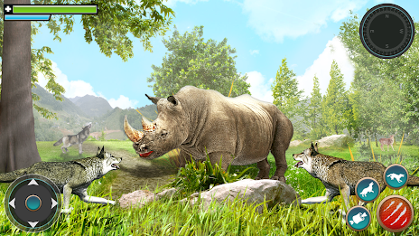 Wild Wolf Games: Animal Sim 3D Capture d'écran 3