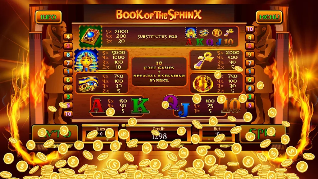 Book Of Sphinx Slot 스크린샷 2