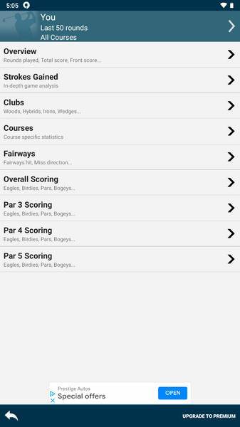 Golf Pad: Golf GPS & Scorecard Schermafbeelding 1