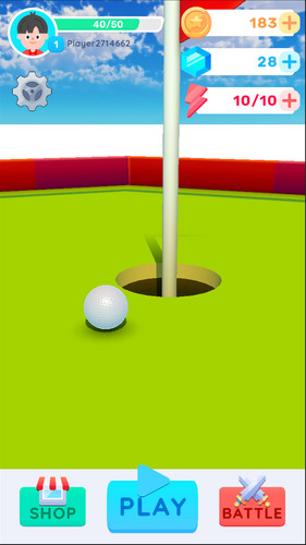 Mini Golf Battle Challenge 3D Schermafbeelding 0