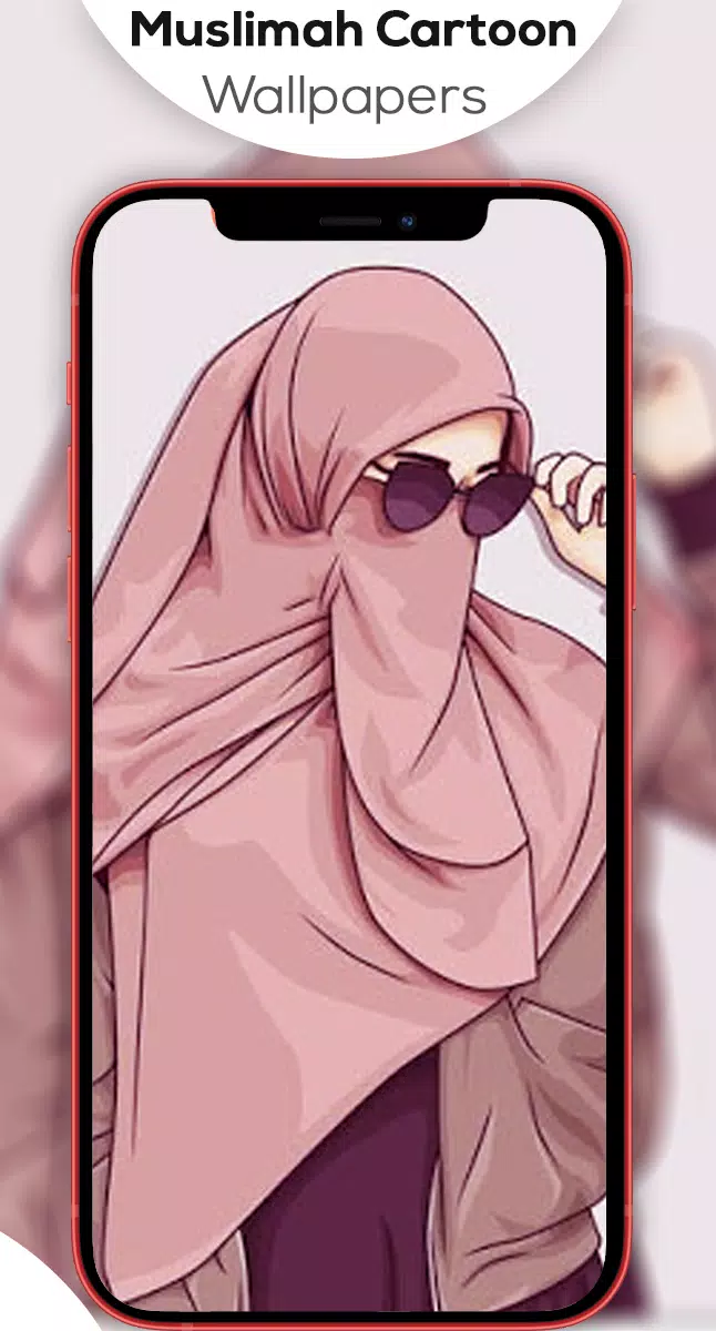 Muslimah Cartoon Wallpapers HD Tangkapan skrin 3