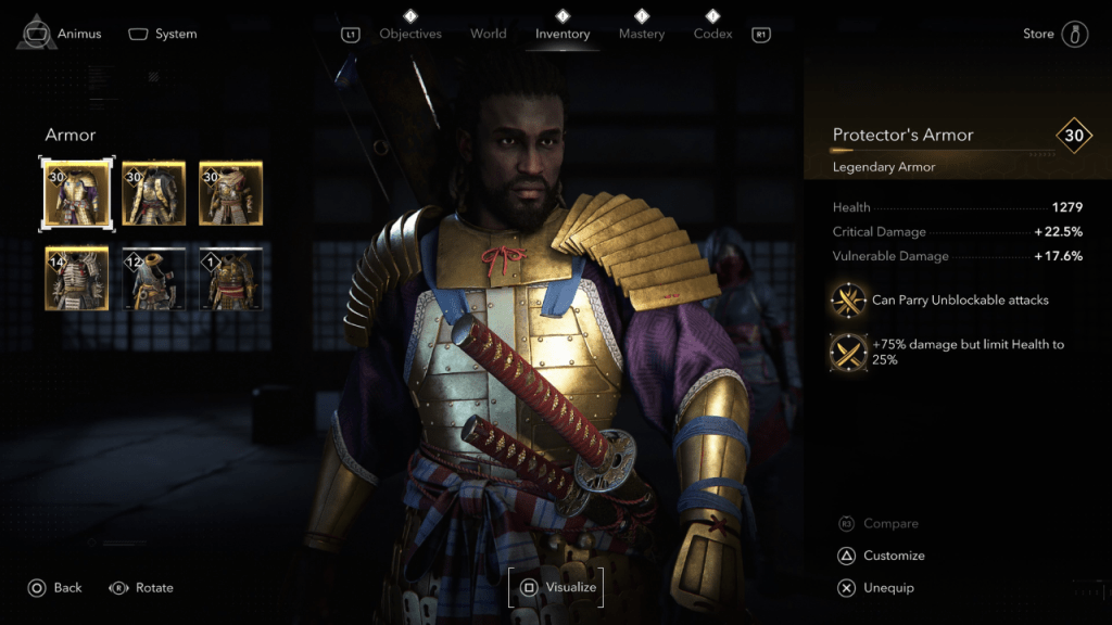 Pinakamahusay na sandata ni Yasuke para sa paligsahan, screenshot ng escapist