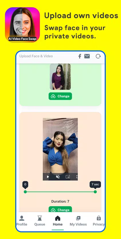 Face Swap AI Video Editor स्क्रीनशॉट 1
