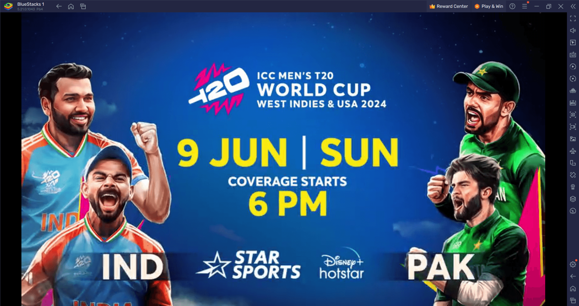 India vs Pakistan: Free Live Stream of ICC T20 WC 2024