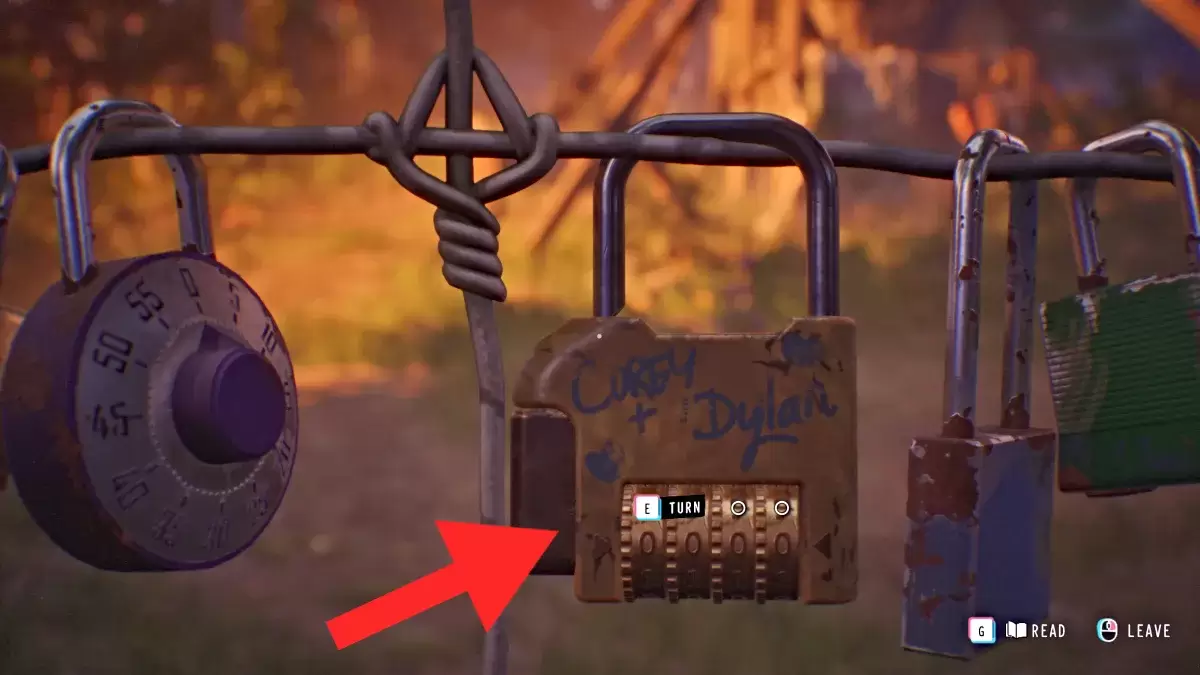 科里和迪伦的爱心锁