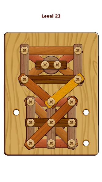 Wood Nuts & Bolts Puzzle Mod Ảnh chụp màn hình 1