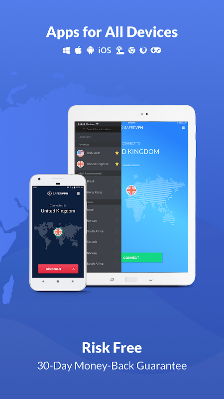 Free VPN Proxy & Hotspot WiFi security - SaferVPN Screenshot 2