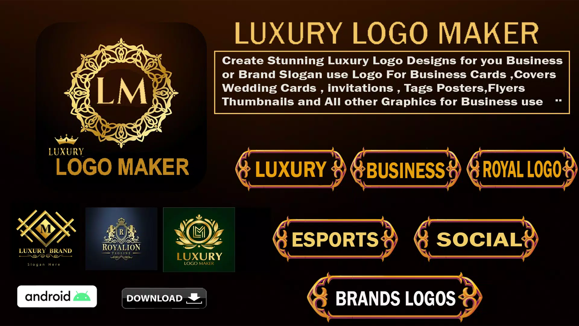 Luxury Logo maker, Logo Design Скриншот 0