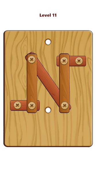 Wood Nuts & Bolts Puzzle Mod Ảnh chụp màn hình 0