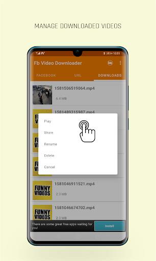 Video Downloader For Facebook 螢幕截圖 1