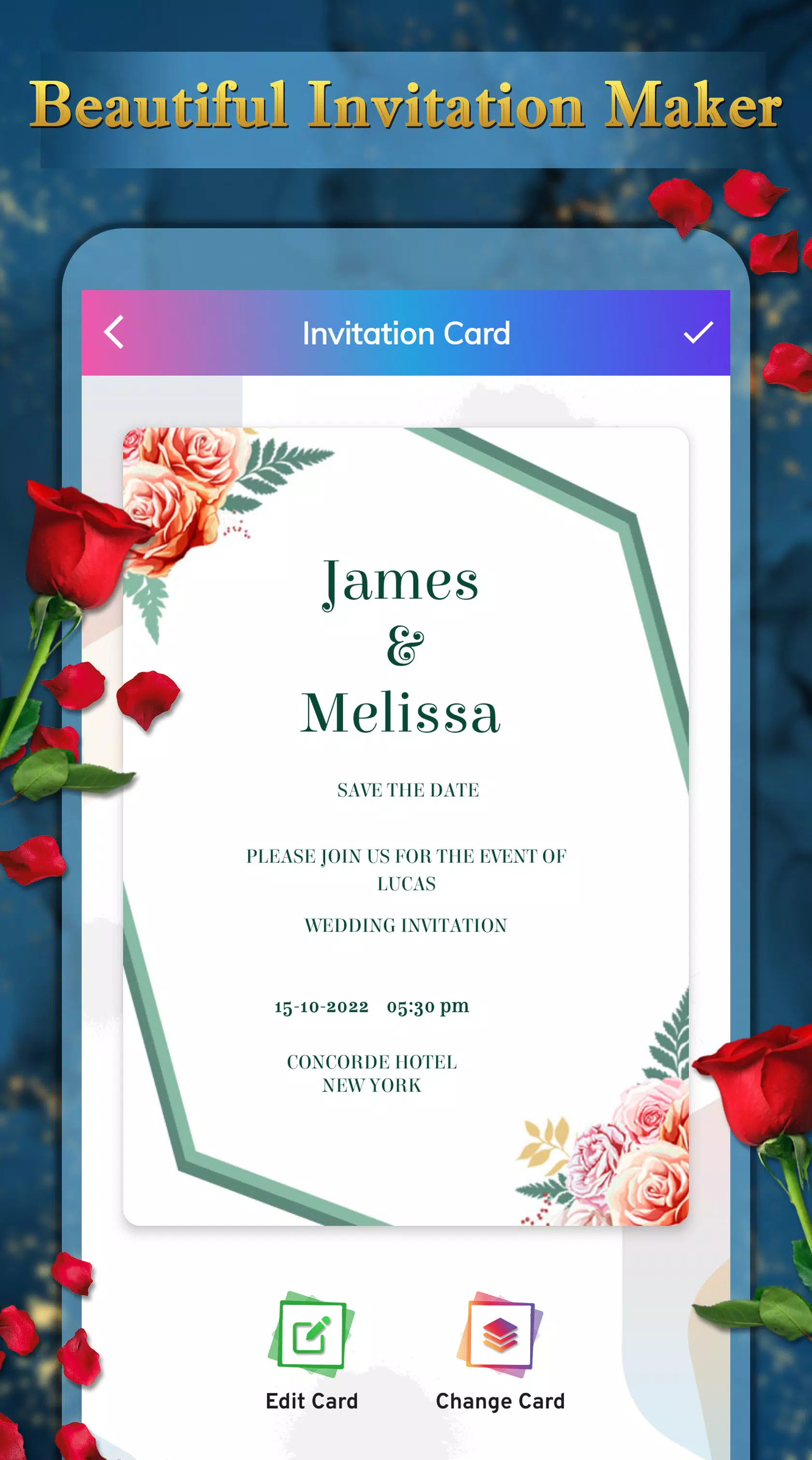 Invitation Card Maker Captura de tela 3