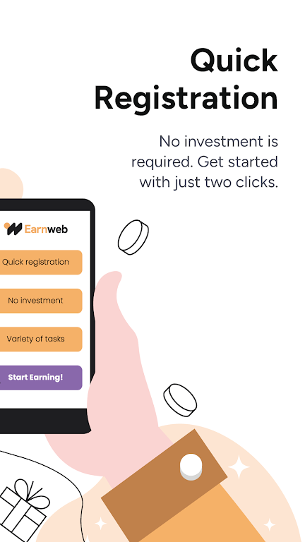 Earnweb: Earning app & website スクリーンショット 1