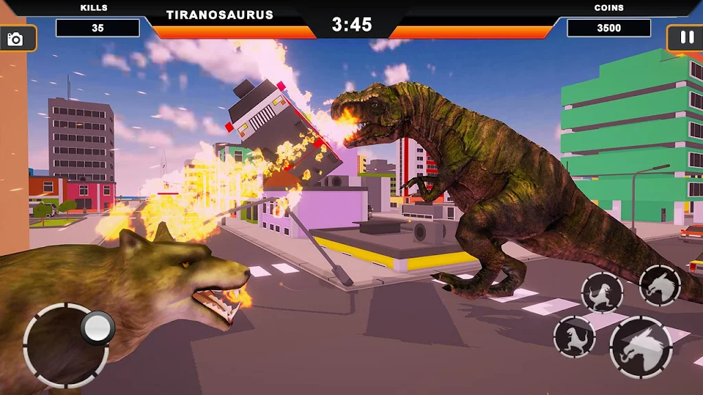 Dinosaur Rampage: Dino City Rampage Simulator Ảnh chụp màn hình 2