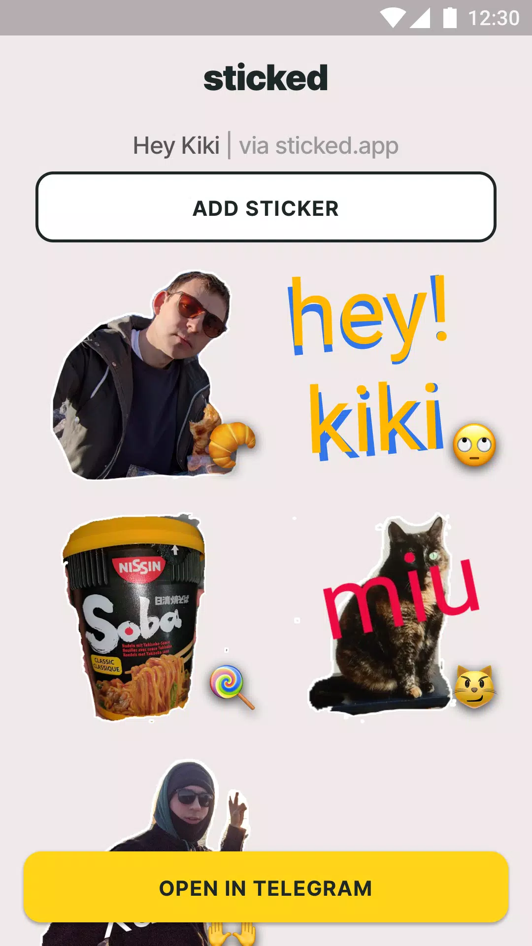 Sticked - Telegram stickers 螢幕截圖 1