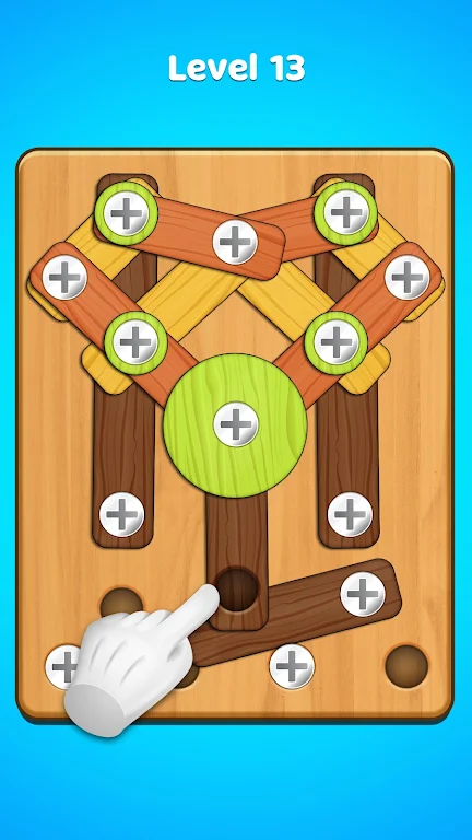 Unscrew Wood Puzzle Nut & Bolt Screenshot 2