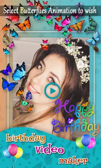 Birthday Video & Status Maker Captura de pantalla 3