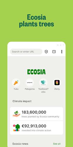 Ecosia: Browse to plant trees. Ảnh chụp màn hình 1