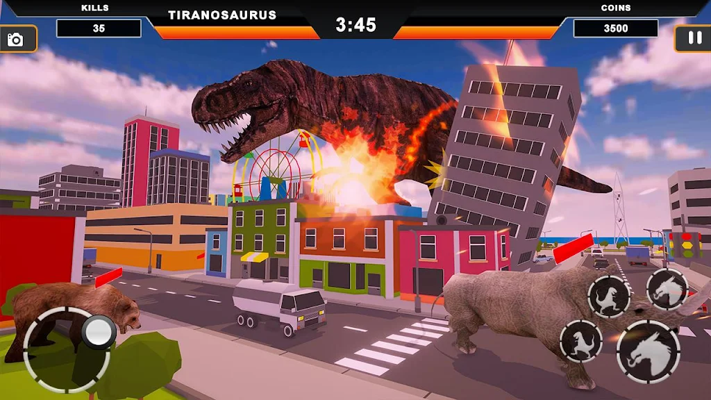 Dinosaur Rampage: Dino City Rampage Simulator Ảnh chụp màn hình 1