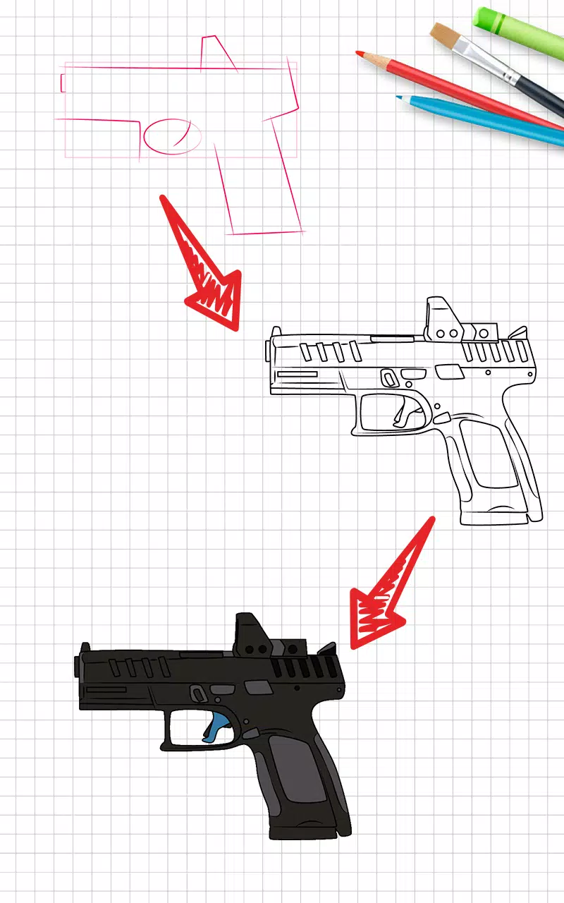 How to draw weapons step by st 螢幕截圖 0