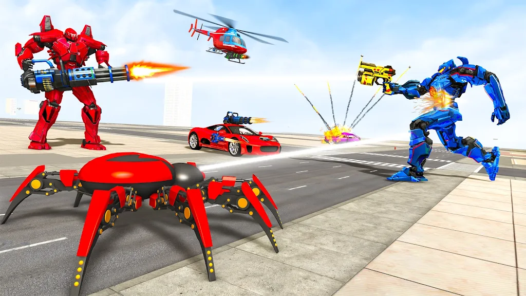 Spider Robot Games: Robot Car Tangkapan skrin 1