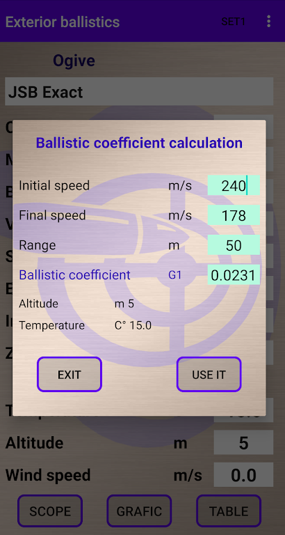 External ballistics calculator 螢幕截圖 3