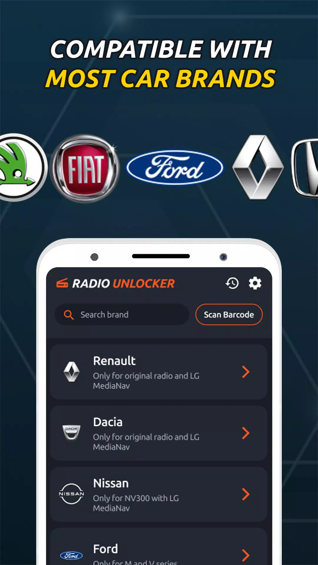 Radio Code Generator Unlocker Ảnh chụp màn hình 2