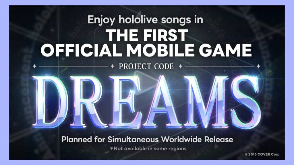 Hololive เปิดตัวเกมมือถือระดับโลกครั้งแรก: ความฝัน