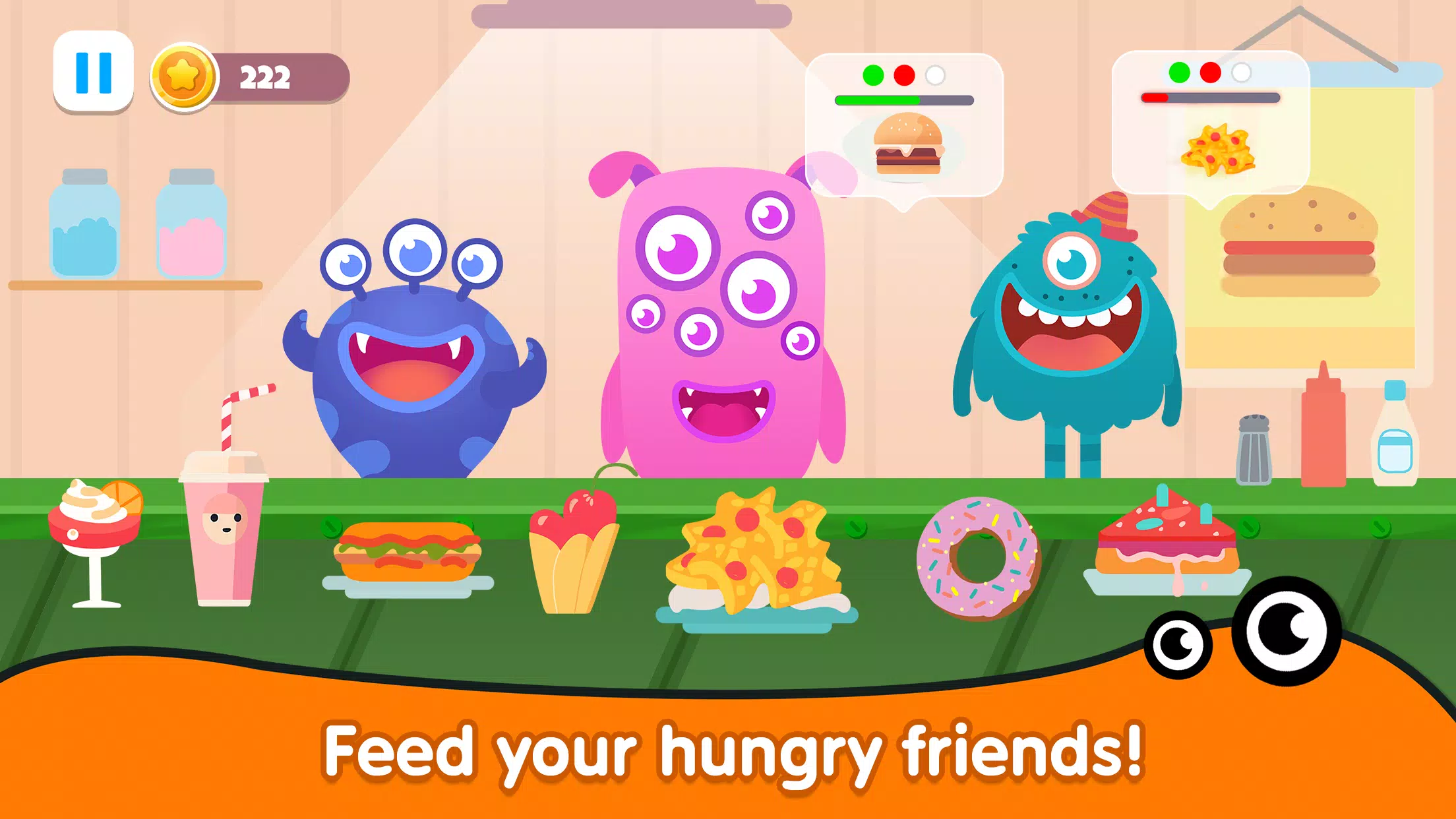 Kitchen monster games for kids スクリーンショット 0