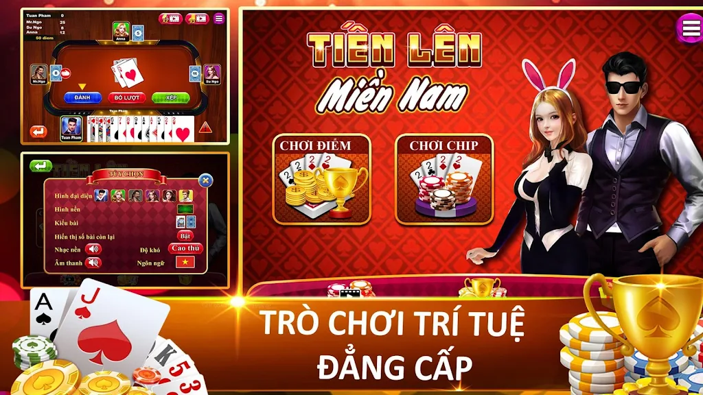 Tien Len - Thirteen - Mien Nam Offline - Chip 螢幕截圖 0