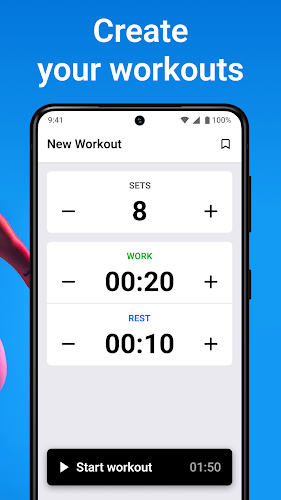 Interval Timer: Tabata Workout Ảnh chụp màn hình 1