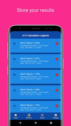 Calculadora A1C - Rastreamento Captura de tela 1