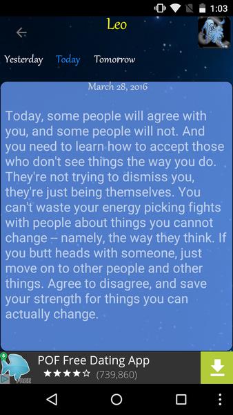 Aleksey Daily Horoscope Screenshot 1