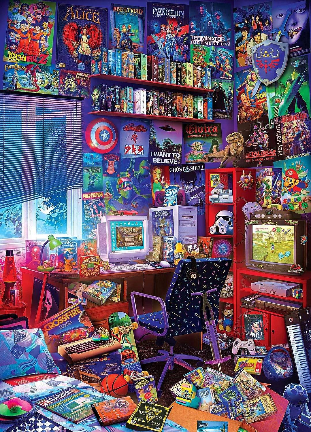 Toynk '80s Game Room Pop Culture 1000 Piece puzzle di Rachid Lotf