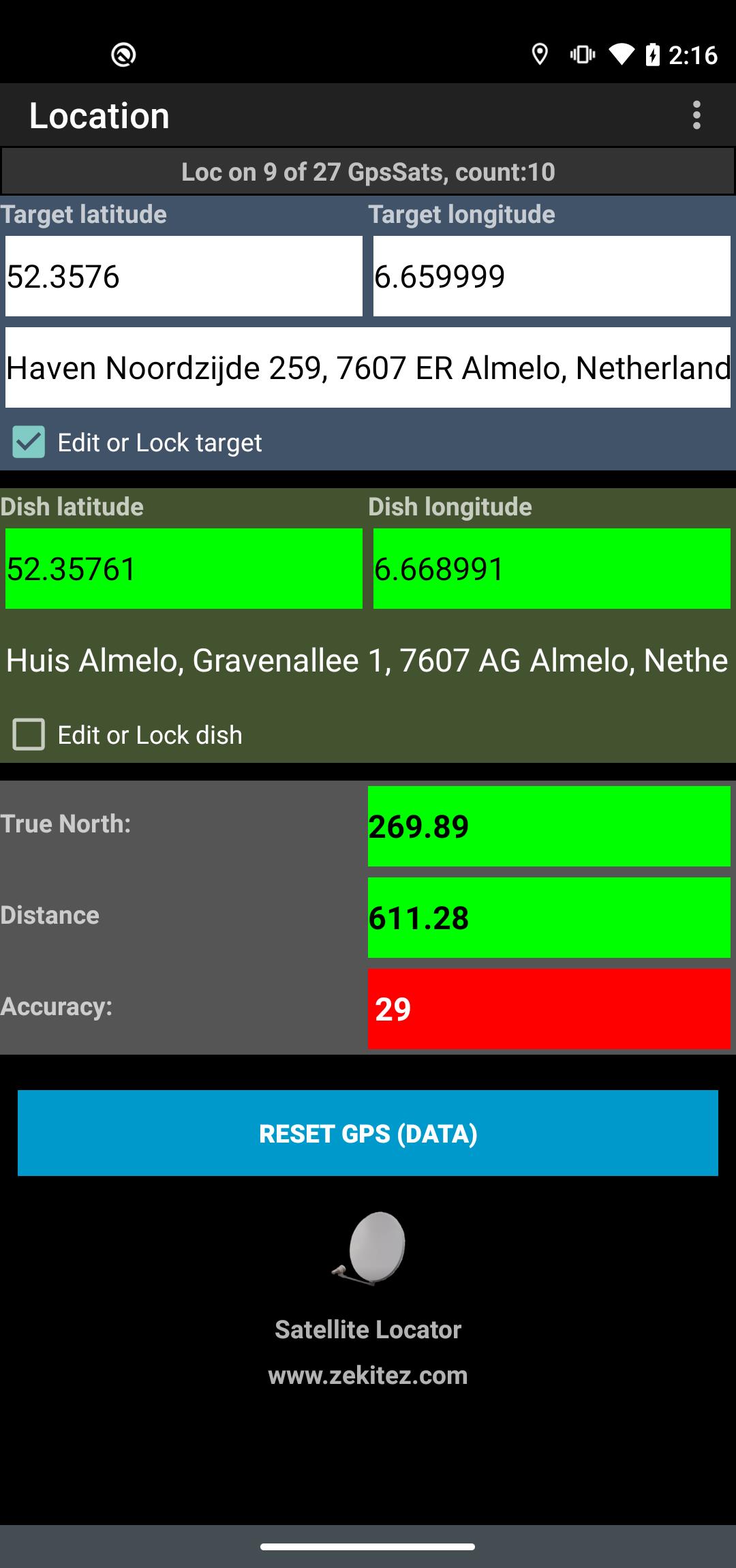 Satellite Locator Schermafbeelding 2