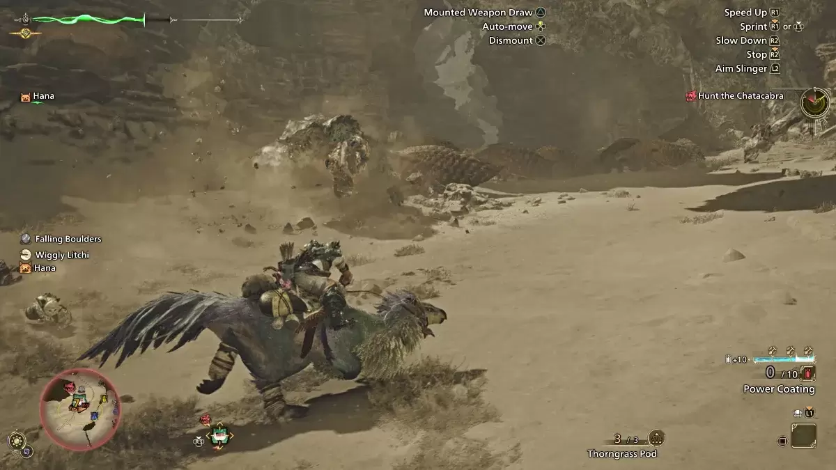 Seikret Dismount Attack in Monster Hunter Wilds