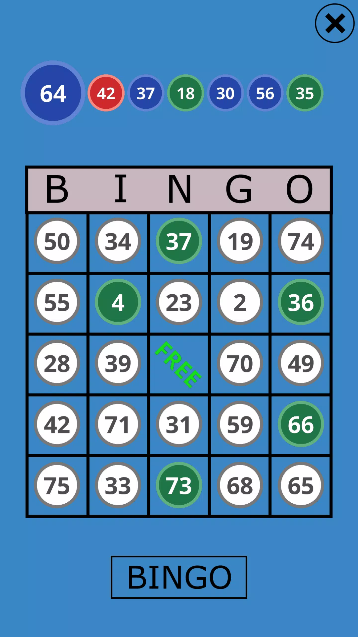 Classic Bingo Touch Screenshot 1