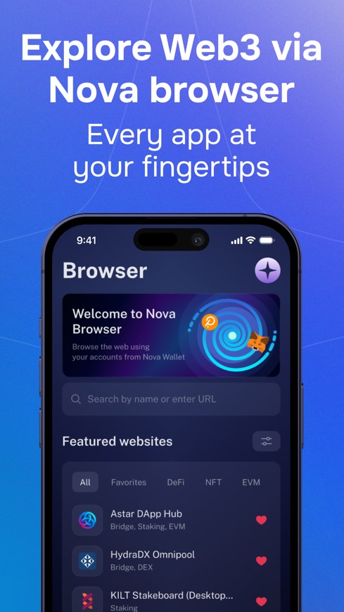 Nova Polkadot Wallet Screenshot 0