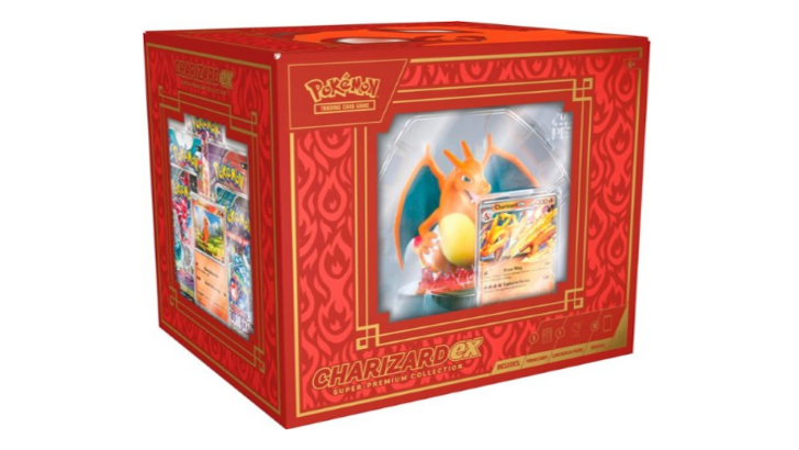 Pokémon TCG Charizard Statue utilisée pour afficher votre carte préférée disponible pour la précommande 