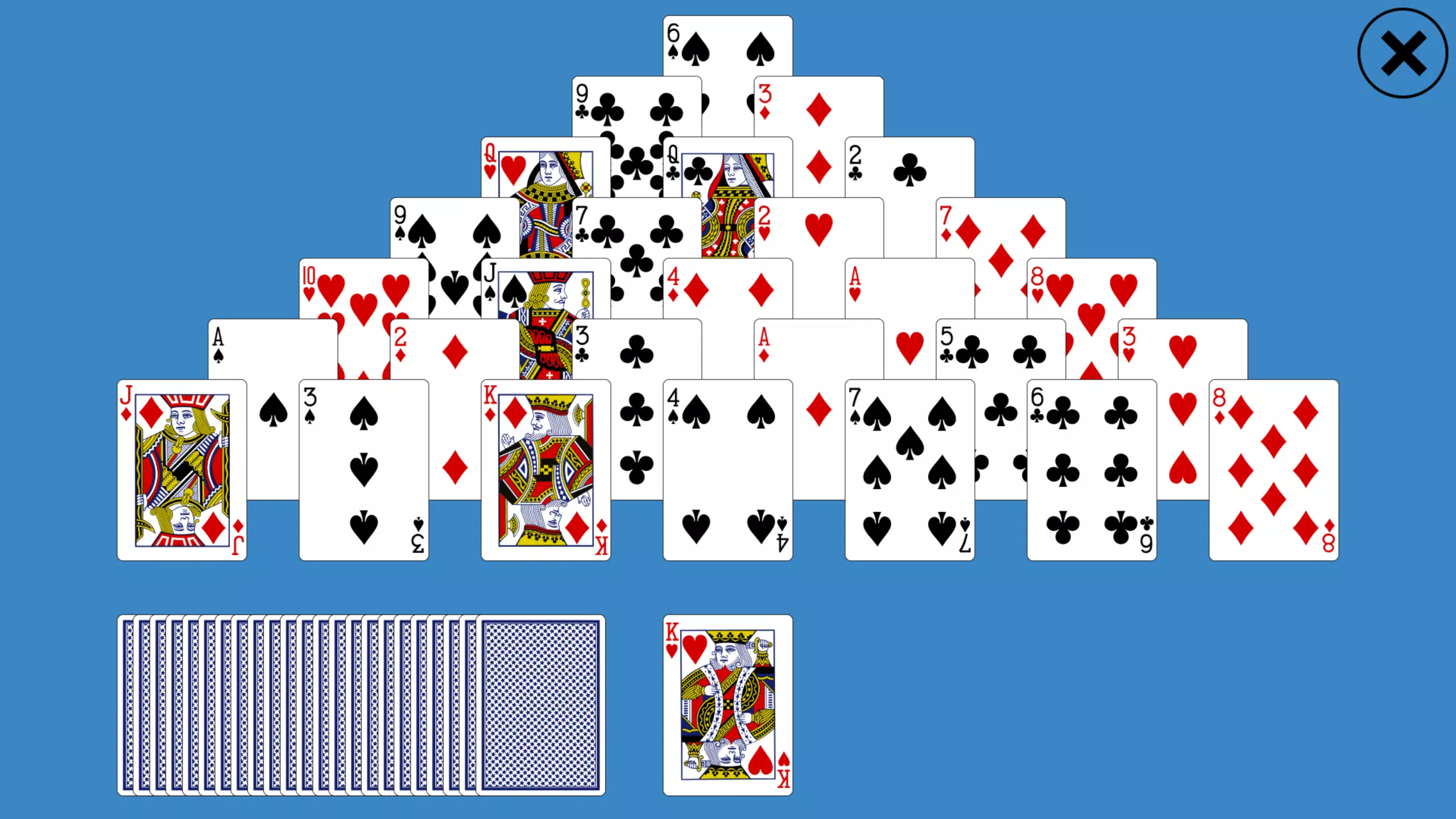 Classic Pyramid Solitaire ဖန်သားပြင်ဓာတ်ပုံ 0