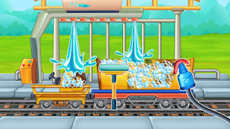 Truck wash train builder game Ekran Görüntüsü 1