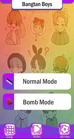 BTS Chibi Piano Tiles Tangkapan skrin 2