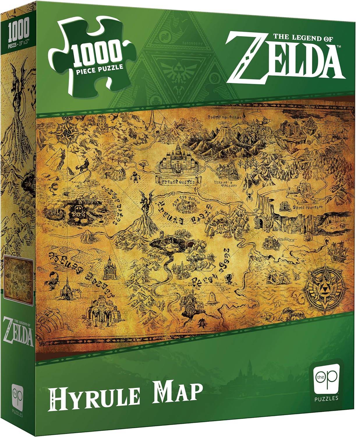 The Legend of Zelda Hyrule Map 1000 -częściowa układanka Jigsaw