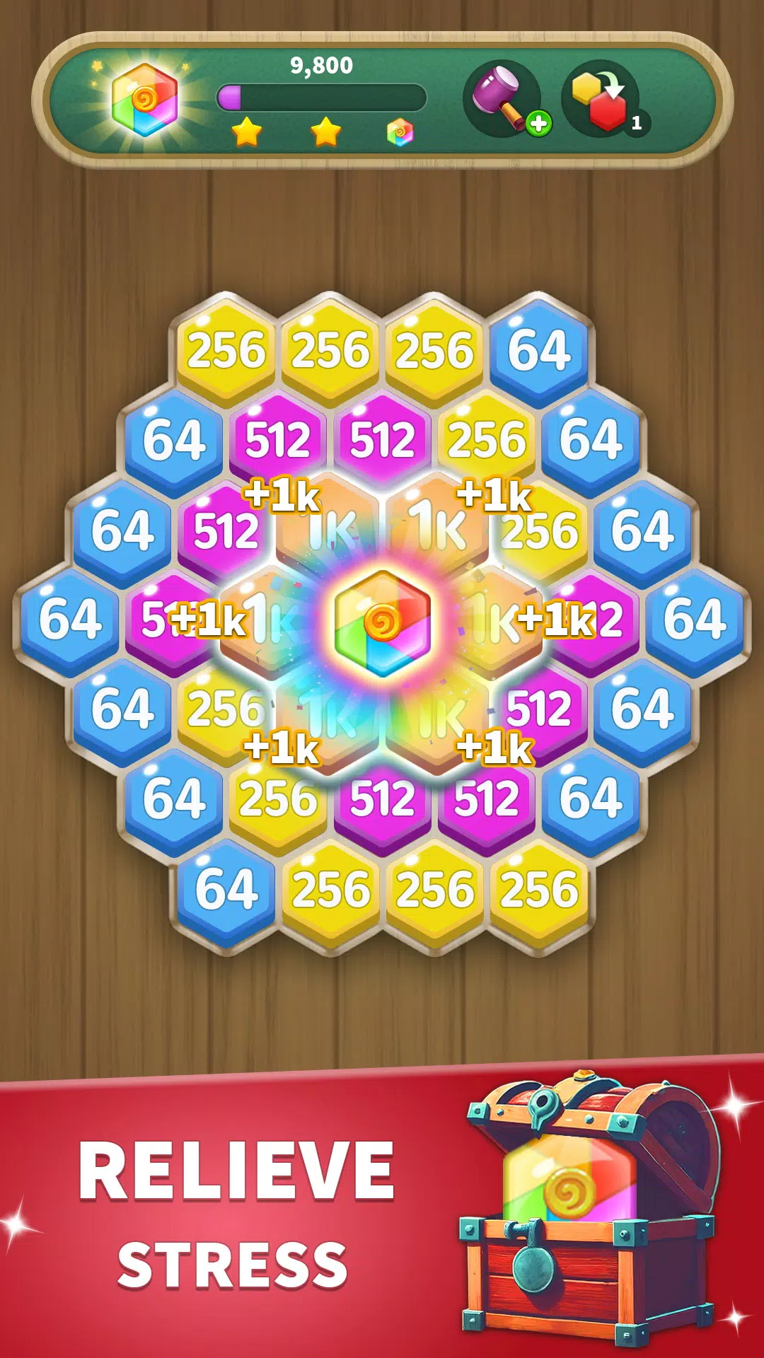 Hexa Connect: 2048 Puzzle Screenshot 2