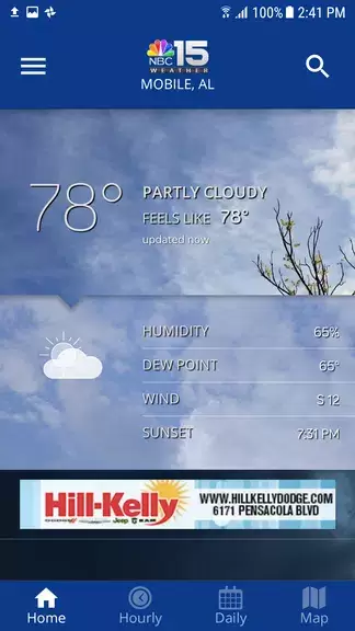 NBC 15 WPMI Weather Screenshot 0